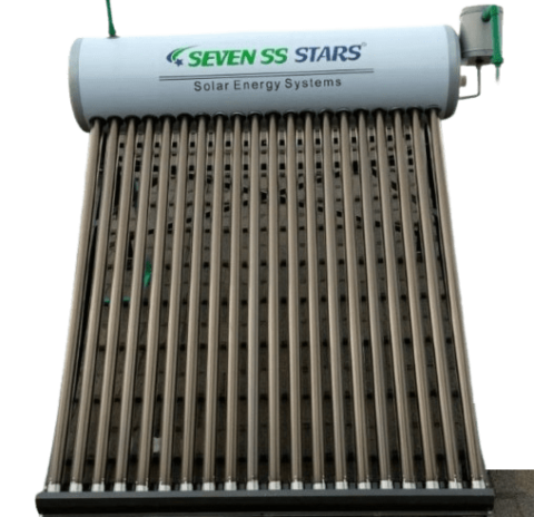Seven SS 150L High-Pressure Heat-Pipe Solar Water Heater White